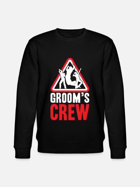 Grooms Crew - Stanley/Stella CHANGER Unisex Organic Sweatshirt - black
