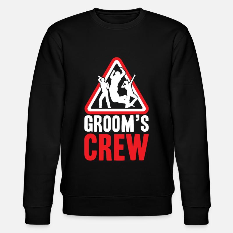 Grooms Crew - Stanley/Stella CHANGER Unisex Organic Sweatshirt - black