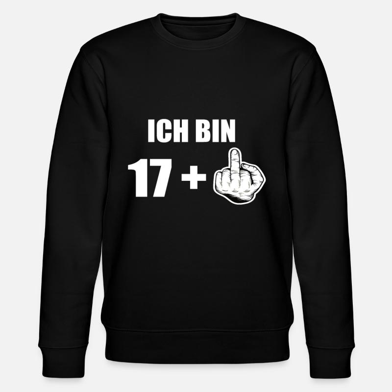 18th birthday - Stanley/Stella CHANGER Unisex Organic Sweatshirt - black