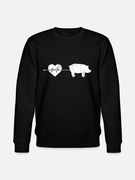 Pig heartbeat - Stanley/Stella CHANGER Unisex Organic Sweatshirt - black