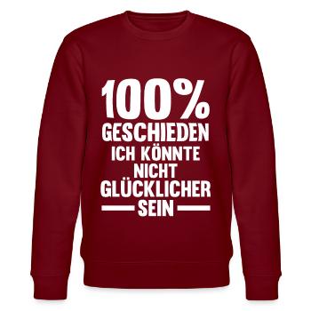 Geschieden Scheidung Scheidungsparty - Stanley/Stella Unisex Bio-Sweatshirt CHANGER  - Burgunderrot - Vorne - Nik (191cm) & Marisol (170cm)