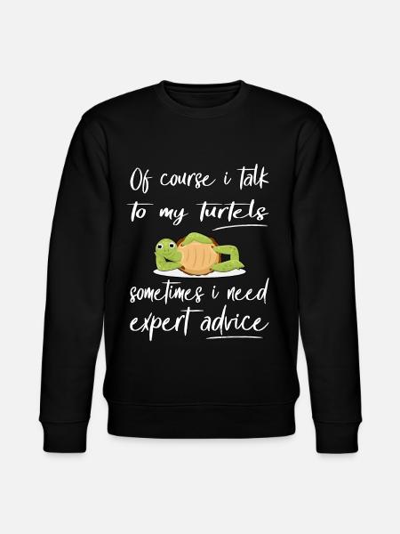 Funny Turtle Design Pet - Stanley/Stella CHANGER Unisex Organic Sweatshirt - black