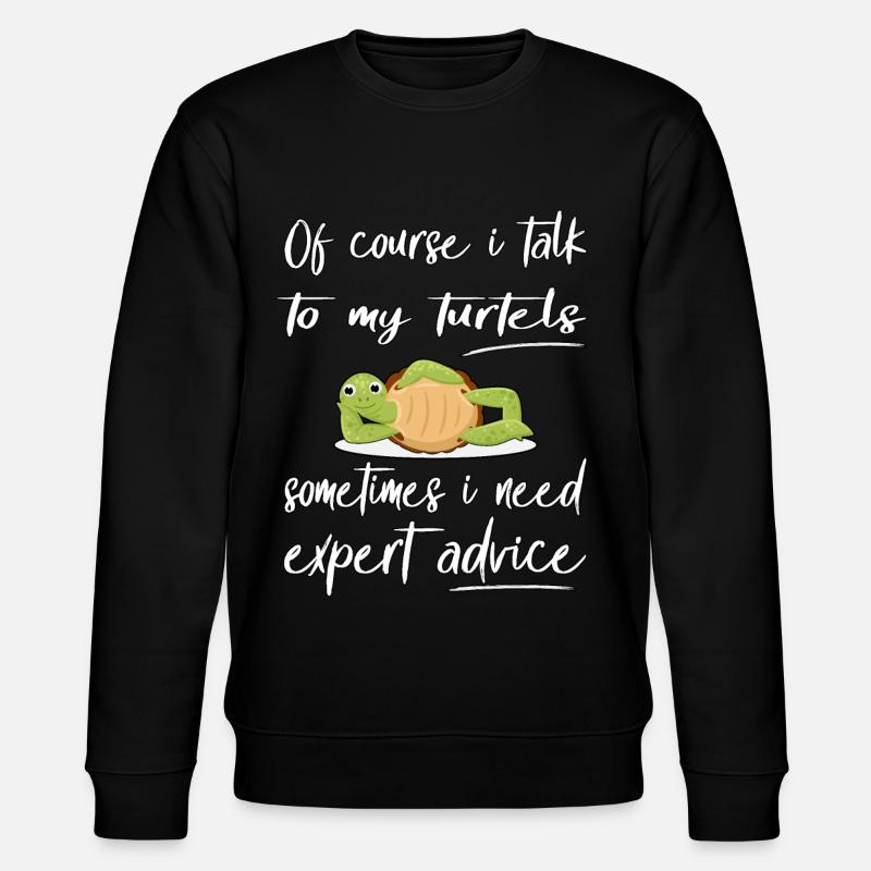 Funny Turtle Design Pet - Stanley/Stella CHANGER Unisex Organic Sweatshirt - black