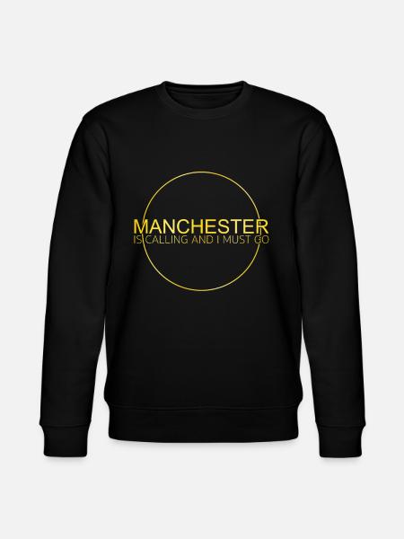 Manchester Quote - Stanley/Stella CHANGER Unisex Organic Sweatshirt - black