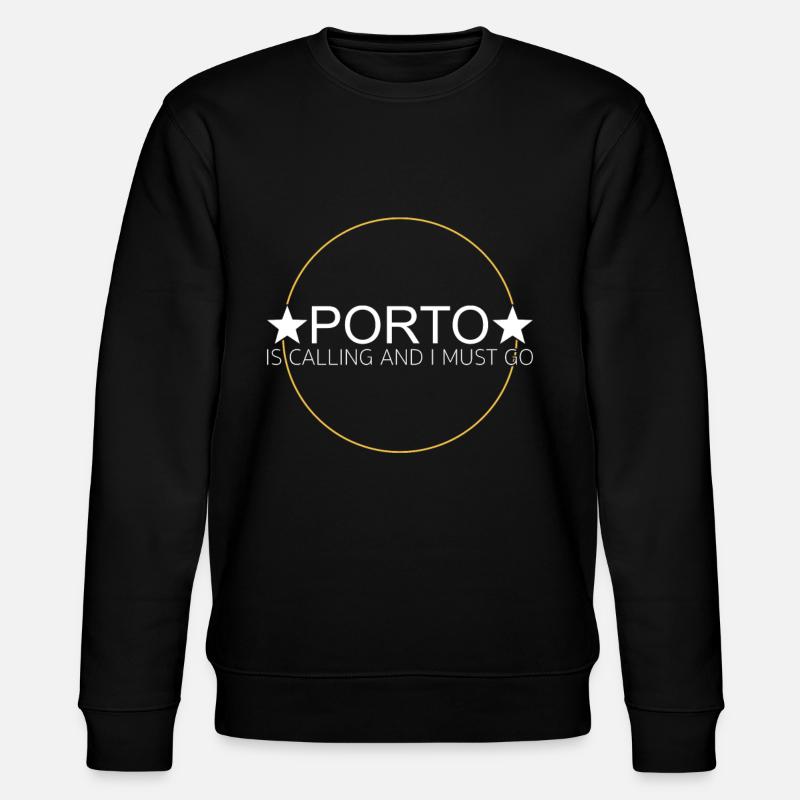 Porto Spruch - Stanley/Stella Unisex Bio-Sweatshirt CHANGER  - Schwarz