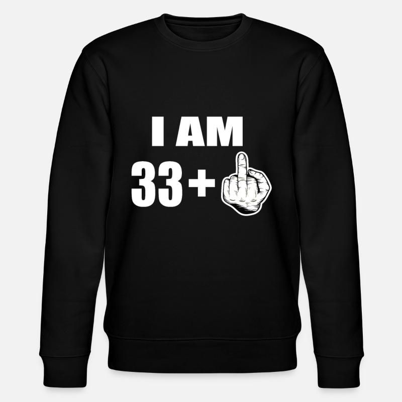 34th birthday - Stanley/Stella CHANGER Unisex Organic Sweatshirt - black