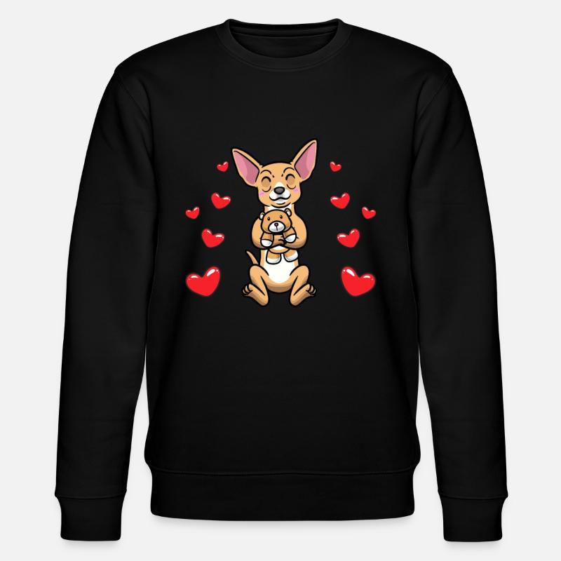 Chiweenie chien avec peluche - Sweat bio CHANGER Stanley/Stella Unisexe - noir