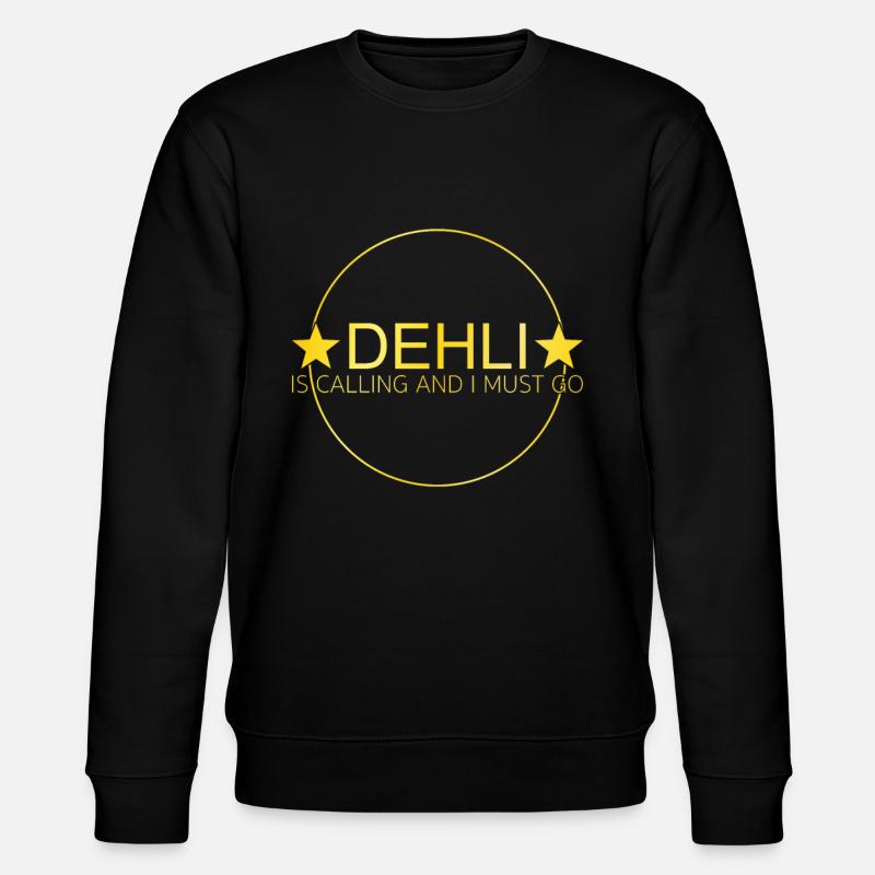 dehli is calling - Stanley/Stella Unisex Bio-Sweatshirt CHANGER  - Schwarz