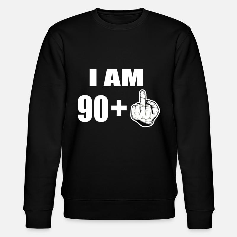 91st birthday - Stanley/Stella CHANGER Unisex Organic Sweatshirt - black