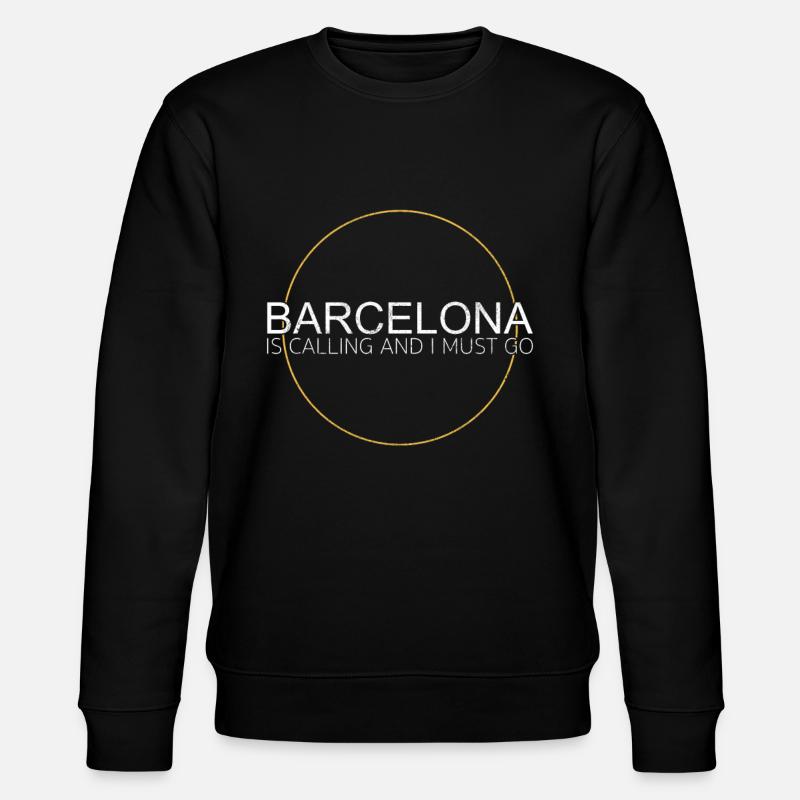 Barcelona Quote - Stanley/Stella CHANGER Unisex Organic Sweatshirt - black