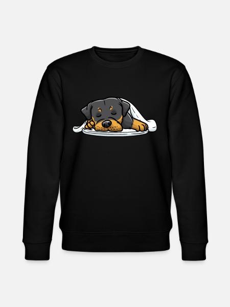 Rottweiler Dog Sleeping Slumbering - Stanley/Stella CHANGER Unisex Organic Sweatshirt - black