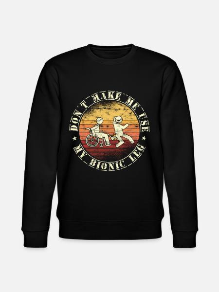 Rollstuhl Für Beinamputierte Prothesen - Stanley/Stella Unisex Bio-Sweatshirt CHANGER - Schwarz