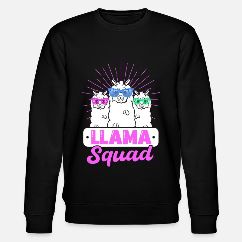 Llama Squad - Stanley/Stella Unisex Bio-Sweatshirt CHANGER  - Schwarz