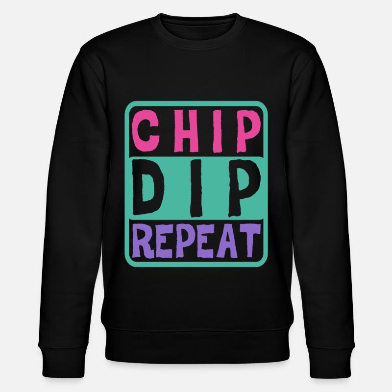 Chip Dip Repeat 7 - Stanley/Stella CHANGER Unisex Organic Sweatshirt - black