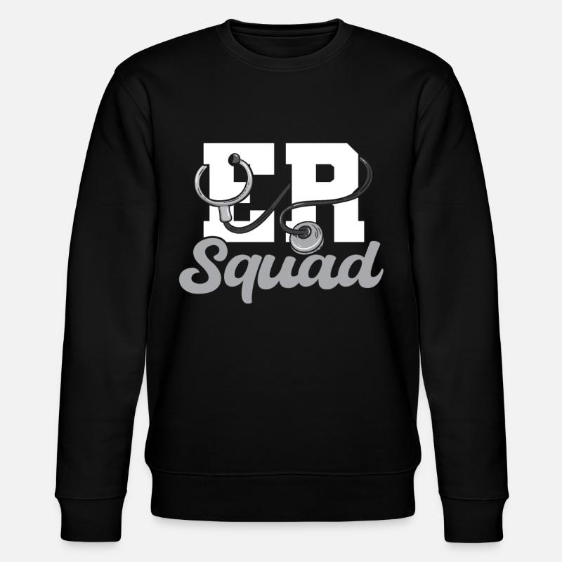 Her Squad Emergency Squad - Stanley/Stella Unisex Bio-Sweatshirt CHANGER  - Schwarz