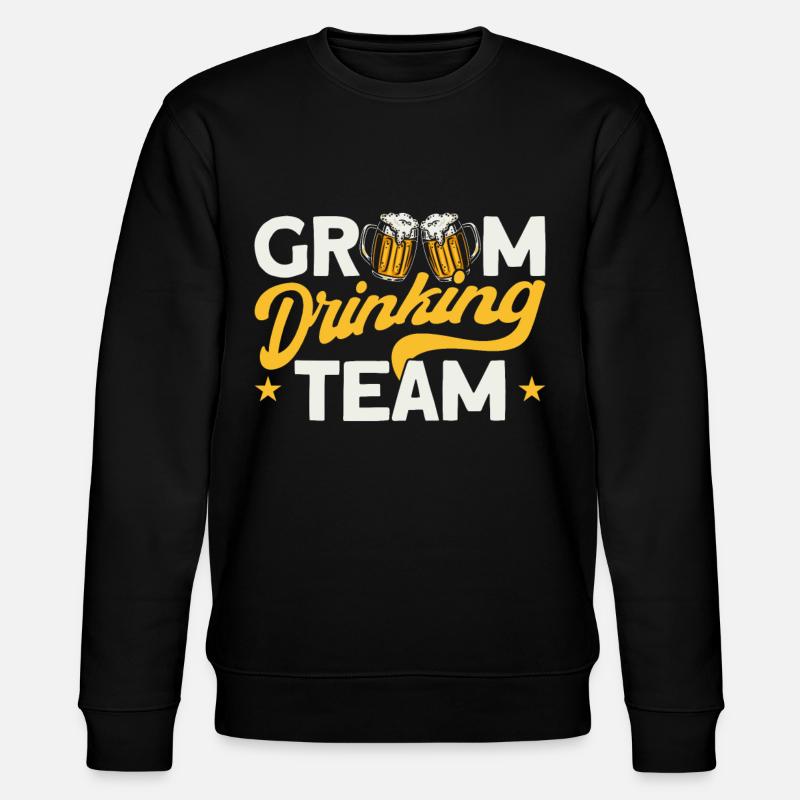 Groom Drinking Team - Stanley/Stella Unisex Bio-Sweatshirt CHANGER  - Schwarz