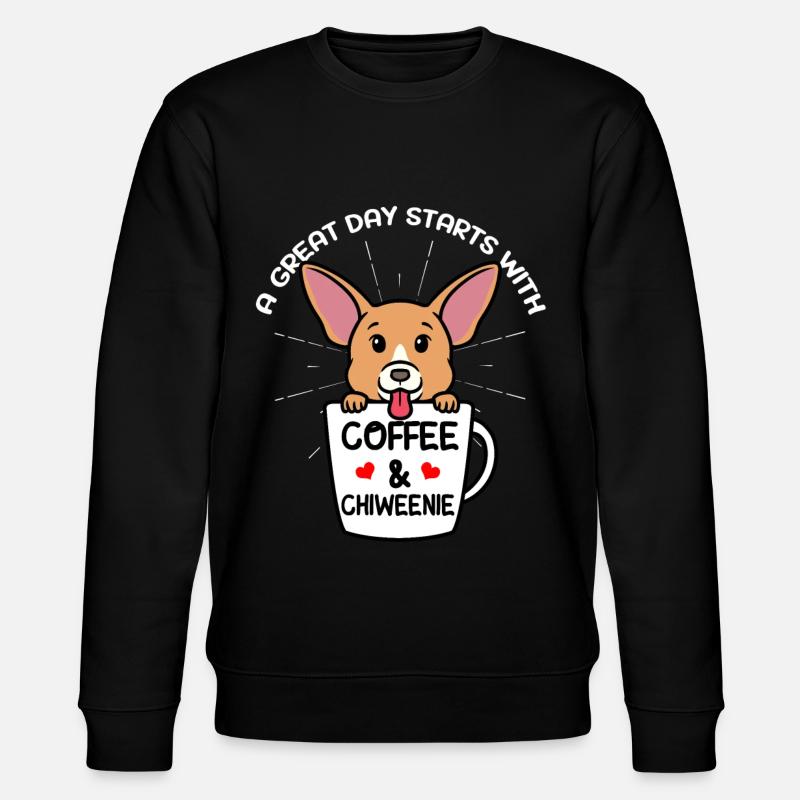 Chiweenie Chien - Sweat bio CHANGER Stanley/Stella Unisexe - noir