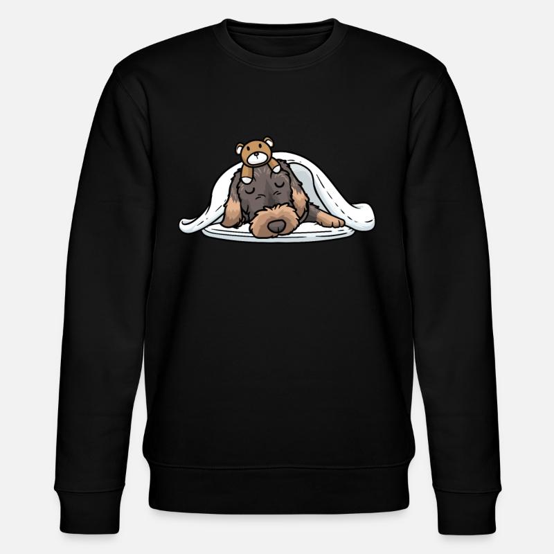 Wire-haired Dachshund Dog Sleeping Slumbering - Stanley/Stella CHANGER Unisex Organic Sweatshirt - black