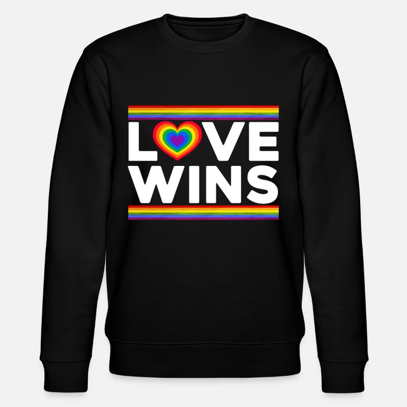 Love Wins - Stanley/Stella Unisex Bio-Sweatshirt CHANGER - Schwarz