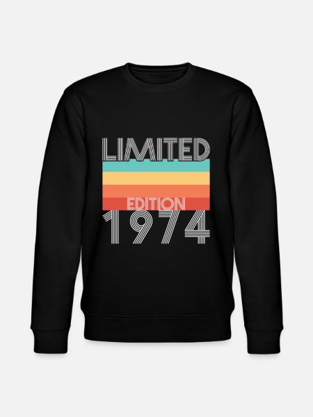 Limited Edition Retro 1974 - Stanley/Stella CHANGER Unisex Organic Sweatshirt - black