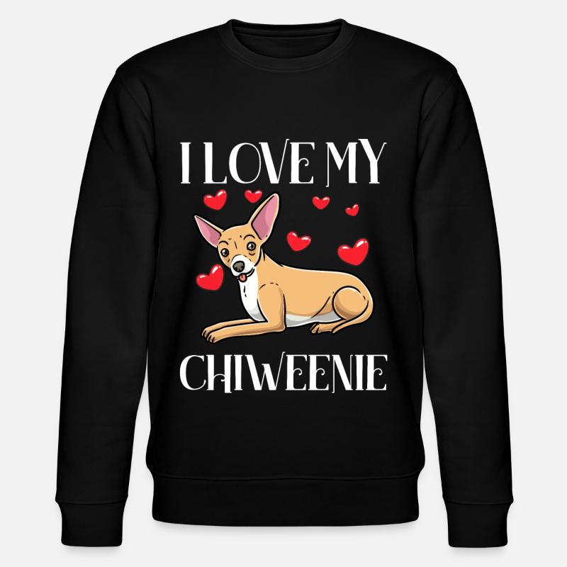 Chiweenie Dog - Stanley/Stella CHANGER Unisex Organic Sweatshirt - black