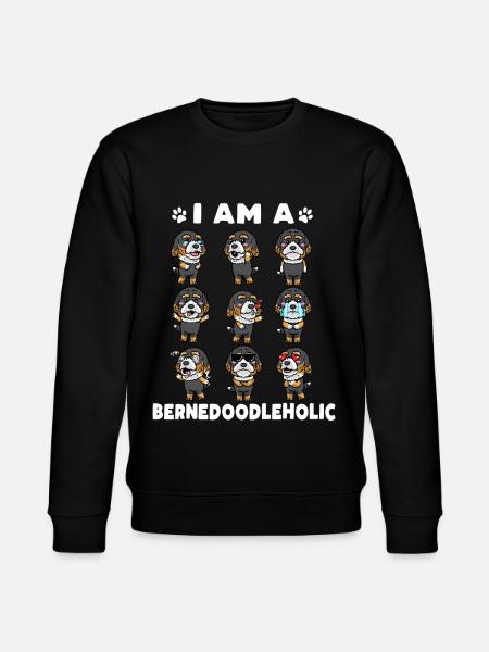 Bernedoodle Bernedoodle Bernedoodleholic - Stanley/Stella CHANGER Unisex Organic Sweatshirt - black