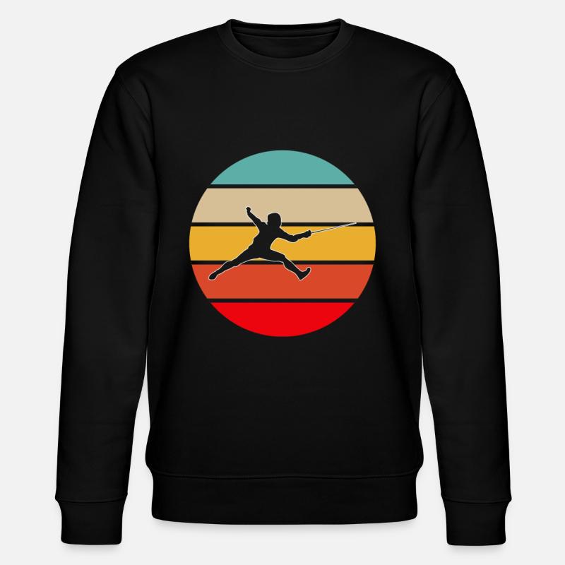 Fechten Retro - Stanley/Stella Unisex Bio-Sweatshirt CHANGER  - Schwarz