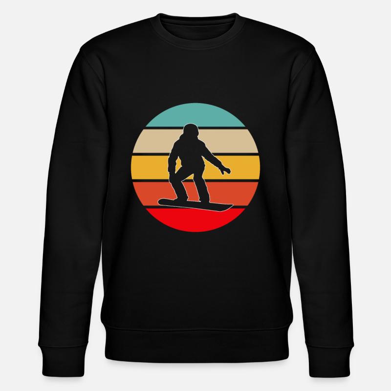 Snowboarding Retro - Stanley/Stella CHANGER Unisex Organic Sweatshirt - black