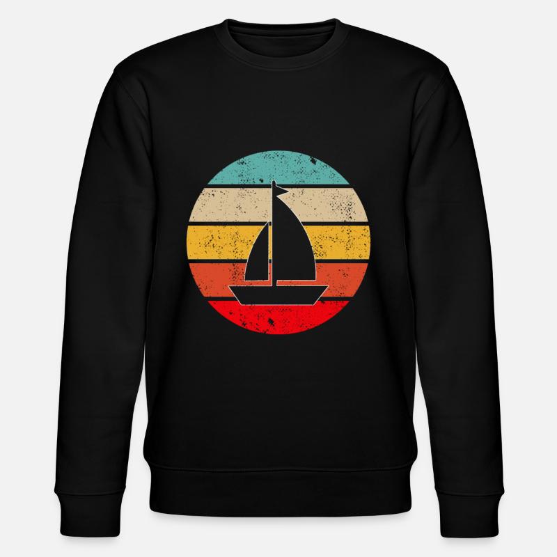 Sailing Retro - Stanley/Stella CHANGER Unisex Organic Sweatshirt - black