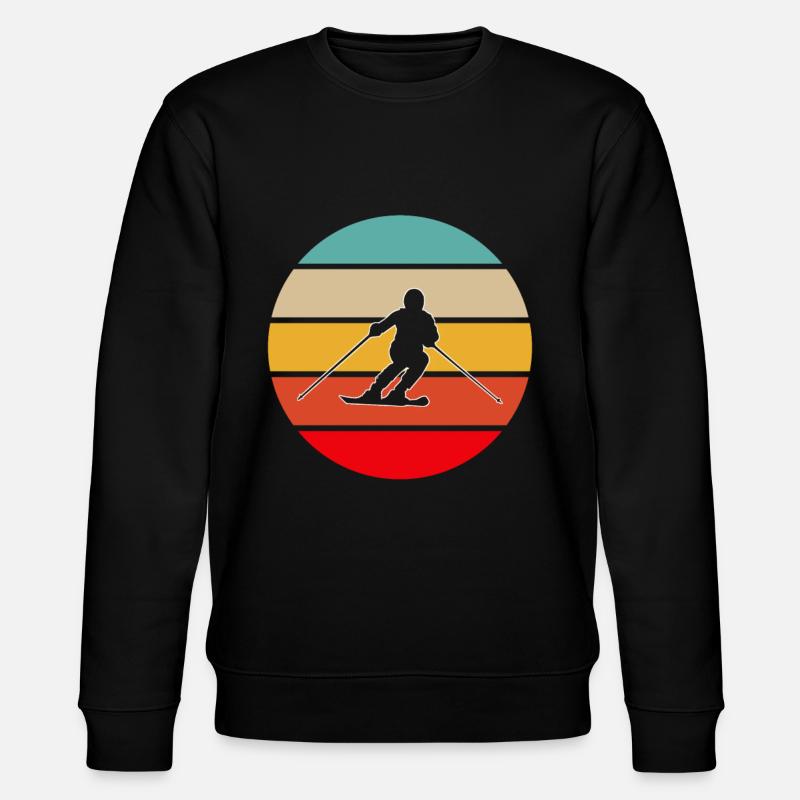 Retro skiing - Stanley/Stella CHANGER Unisex Organic Sweatshirt - black