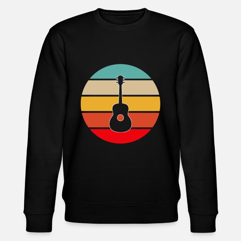 Gitarre Retro - Stanley/Stella Unisex Bio-Sweatshirt CHANGER  - Schwarz