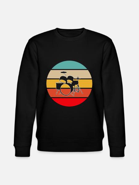 Drums Retro - Stanley/Stella CHANGER Unisex Organic Sweatshirt - black