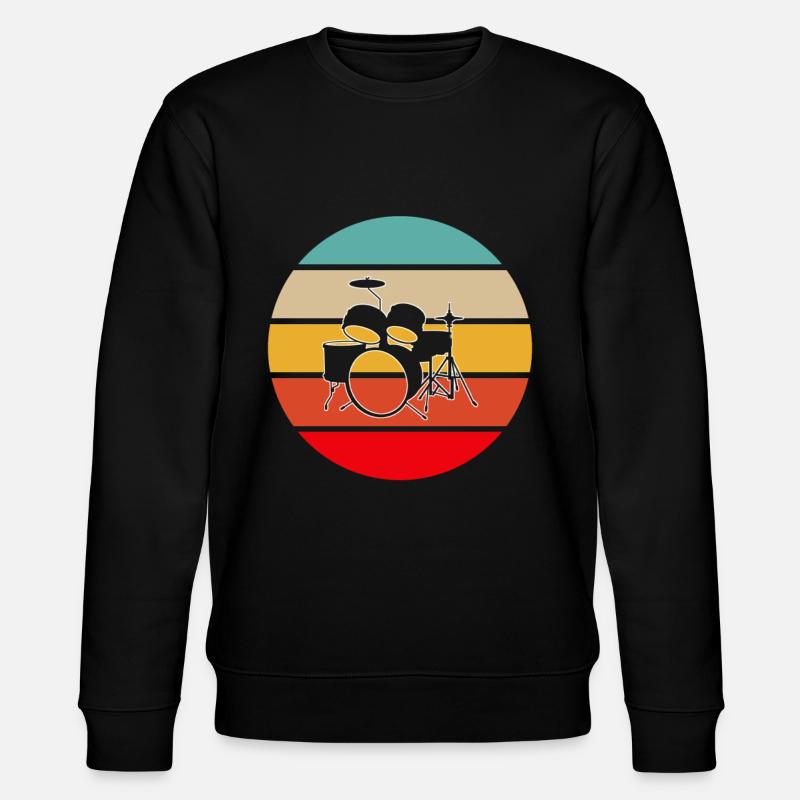 Drums Retro - Stanley/Stella CHANGER Unisex Organic Sweatshirt - black