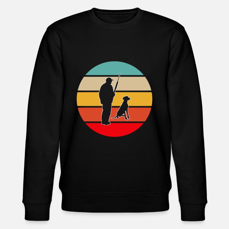 Jagen retro - Stanley/Stella Unisex Bio-Sweatshirt CHANGER - Schwarz
