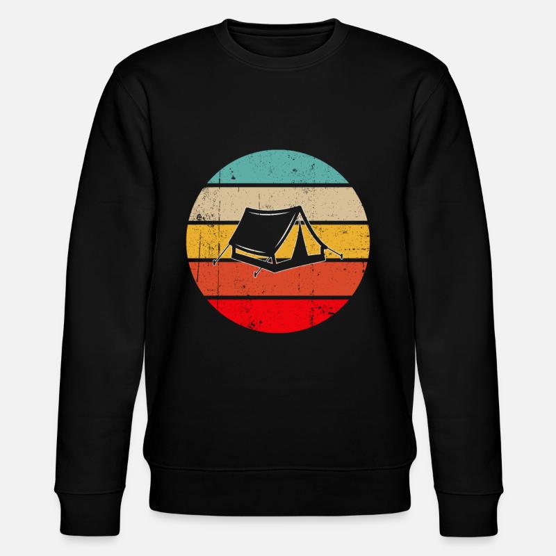 Camping Retro - Stanley/Stella CHANGER Unisex Organic Sweatshirt - black