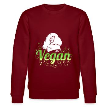 Chef's Hat - Cooking Vegan - Stanley/Stella Unisex Bio-Sweatshirt CHANGER  - Burgunderrot - Vorne - Nik (191cm) & Marisol (170cm)