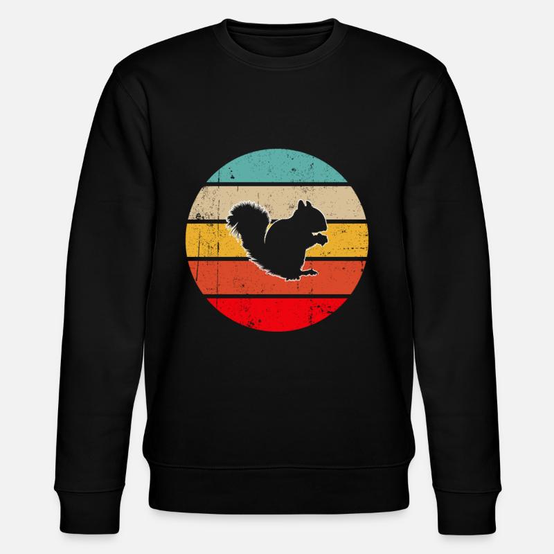 Squirrel Retro - Stanley/Stella CHANGER Unisex Organic Sweatshirt - black