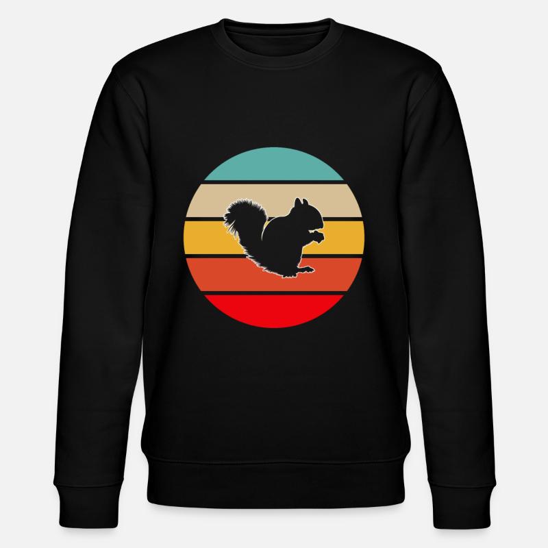 Squirrel Retro - Stanley/Stella CHANGER Unisex Organic Sweatshirt - black