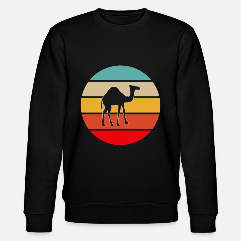 Dromedary Retro - Stanley/Stella CHANGER Unisex Organic Sweatshirt - black