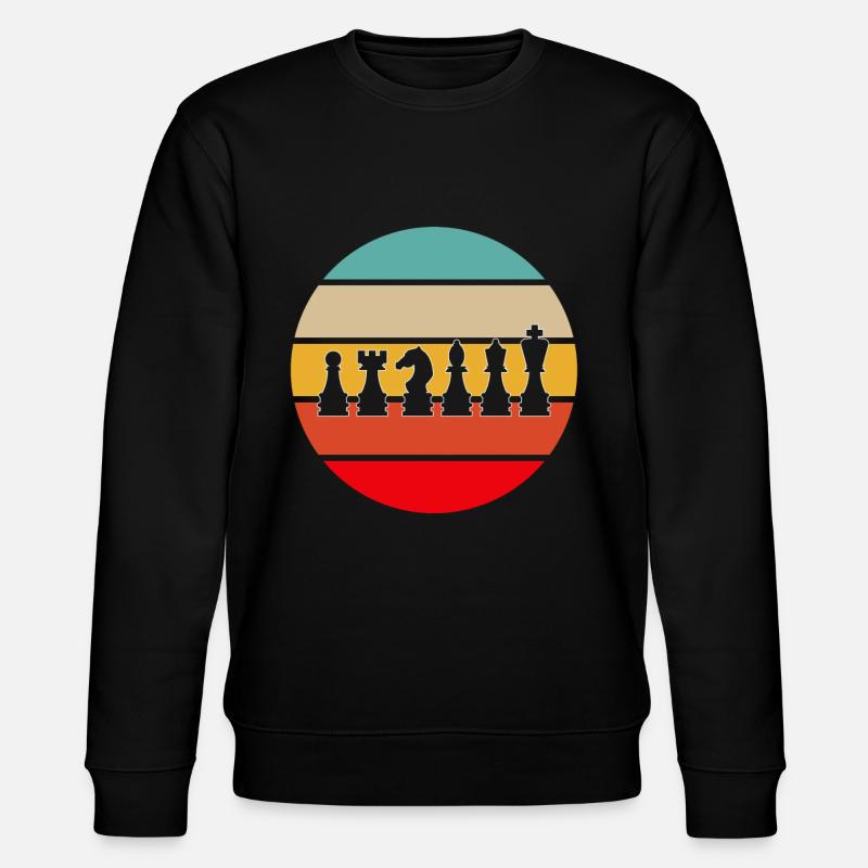 Schach Retro - Stanley/Stella Unisex Bio-Sweatshirt CHANGER  - Schwarz