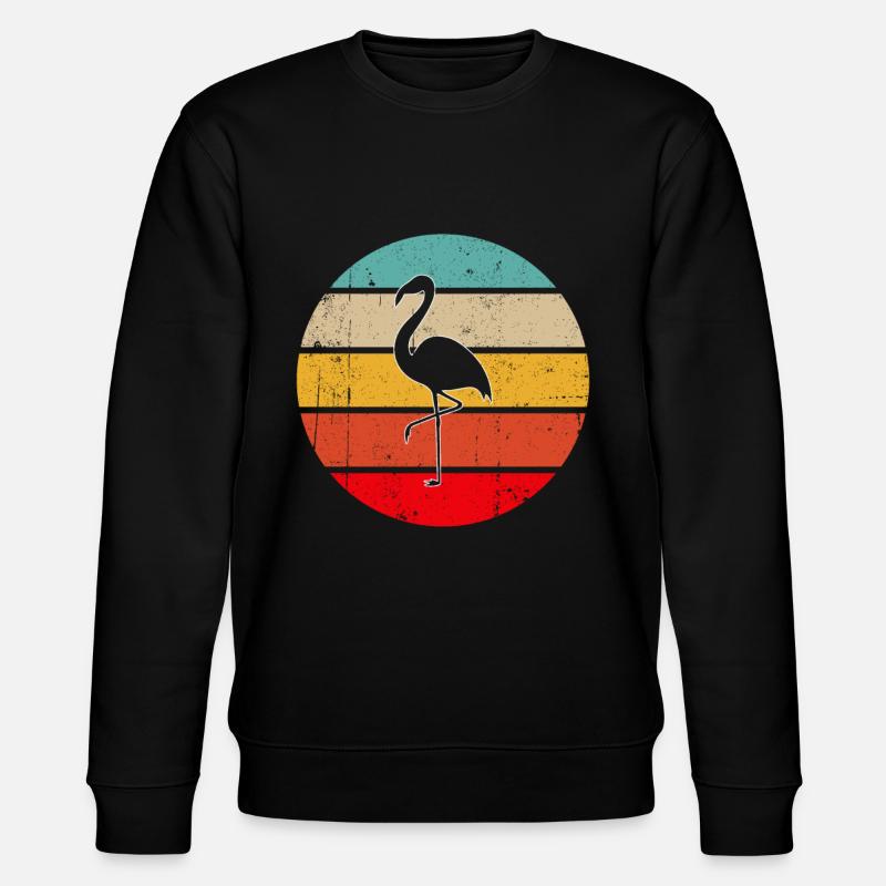 Flamant rose Rétro - Sweat bio CHANGER Stanley/Stella Unisexe - noir