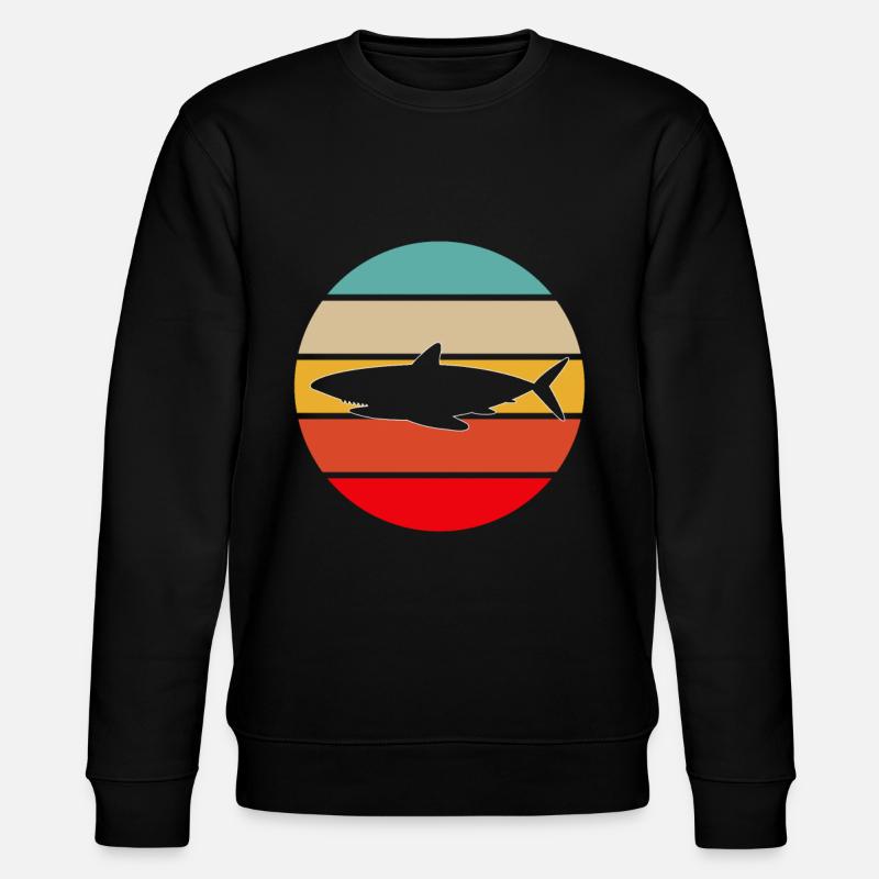 Shark Retro - Stanley/Stella CHANGER Unisex Organic Sweatshirt - black