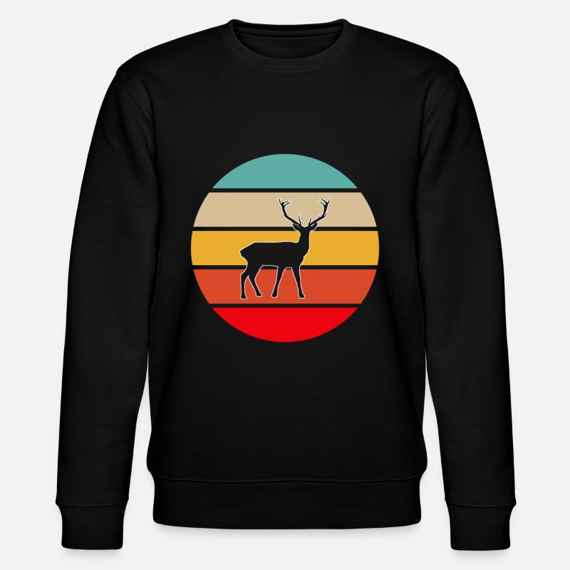 Hirsch Retro - Stanley/Stella CHANGER Unisex Organic Sweatshirt - black