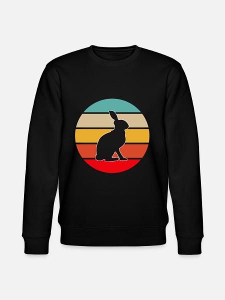 Rabbit Retro - Stanley/Stella CHANGER Unisex Organic Sweatshirt - black