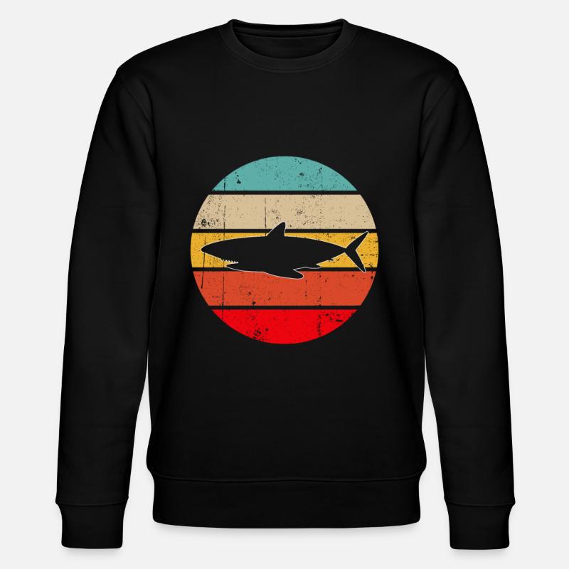 Shark Retro - Stanley/Stella CHANGER Unisex Organic Sweatshirt - black