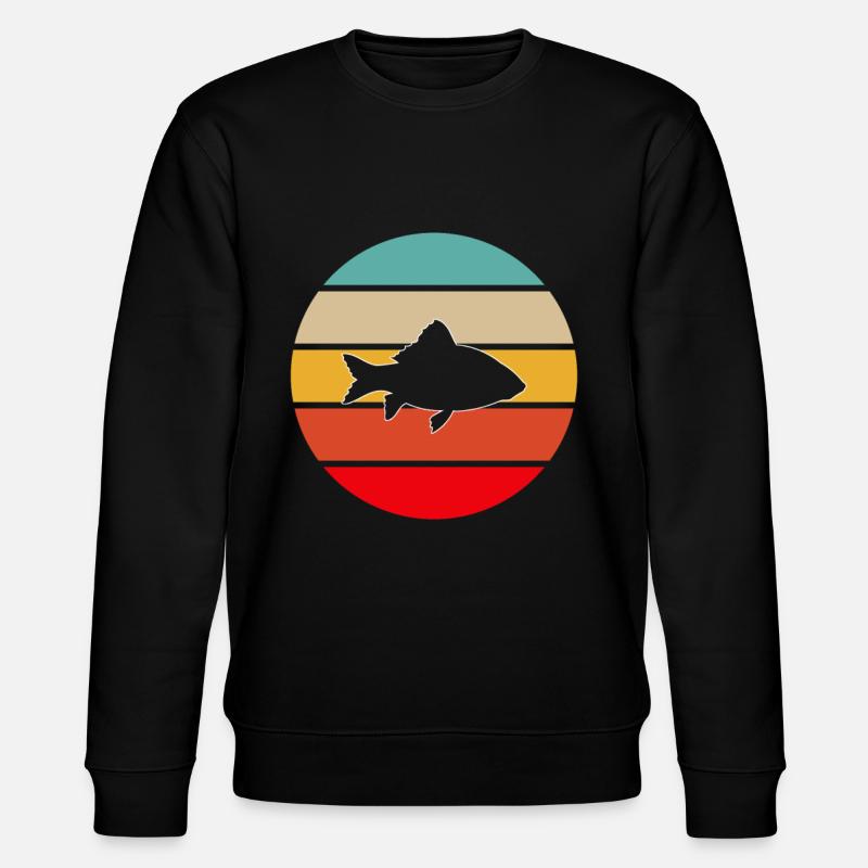 Fisch Retro - Stanley/Stella Unisex Bio-Sweatshirt CHANGER  - Schwarz