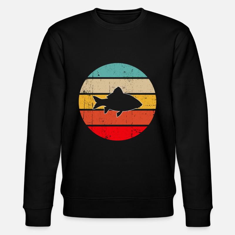 Fisch Retro - Stanley/Stella Unisex Bio-Sweatshirt CHANGER  - Schwarz