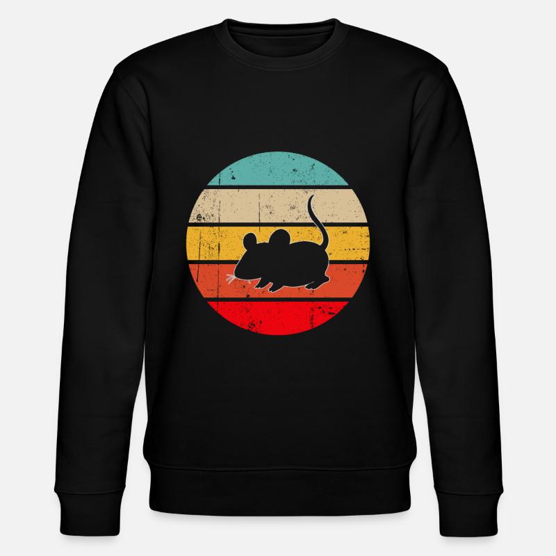 Maus Retro - Stanley/Stella Unisex Bio-Sweatshirt CHANGER  - Schwarz