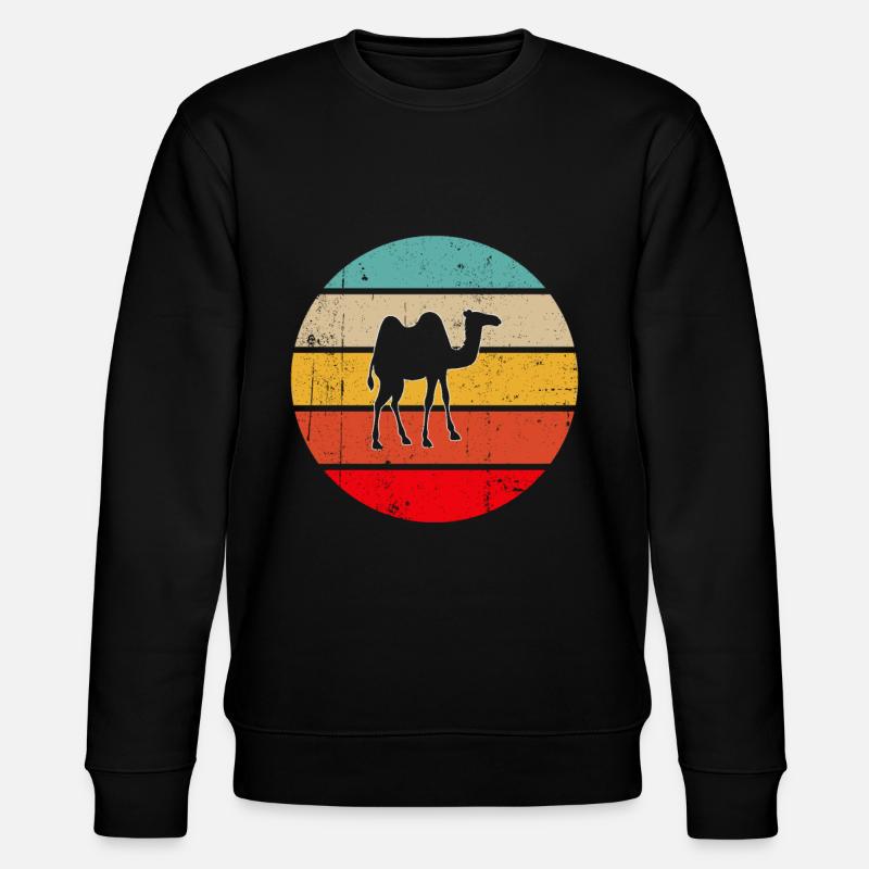 Kamel Retro - Stanley/Stella Unisex Bio-Sweatshirt CHANGER  - Schwarz