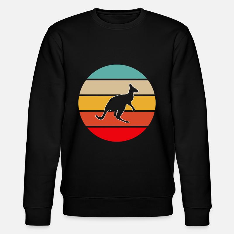 Kangaroo Retro - Stanley/Stella CHANGER Unisex Organic Sweatshirt - black